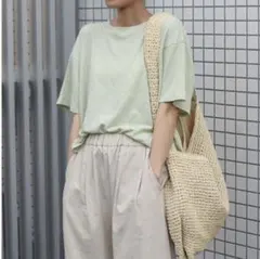 リネン混ボートネックショートのサムネイル