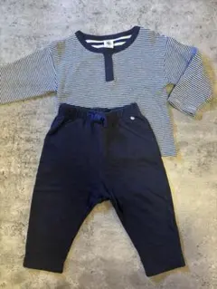 Petit Bateau チュビックキルティングパンツ18m 長袖Tシャツ