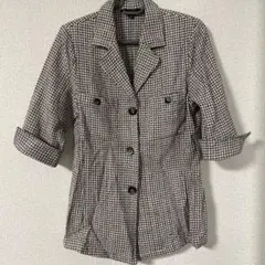 naturalbasic シルク混　シャツジャケット　羽織り　トップス　M 絹