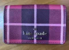 kate spade チェック柄キーケース