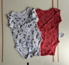 UNIQLO スヌーピー柄 長袖 ボディスーツ 2枚セット 70