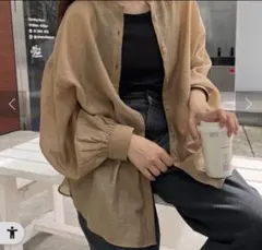 チャオパニックティピー　シアーバンドカラーシャツ　フリーサイズ