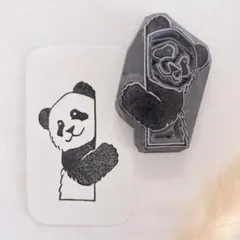 消しゴムはんこ　パンダのハンコa