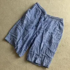 古着 青と白のギンガムチェックショートパンツ　800円→600円セール