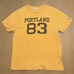 チャンピオン トリコタグ 復刻 ナンバリング 　 染み込みプリントTシャツ