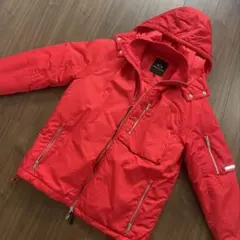 Armani Exchange フード付きレッドダウンジャケット Sのサムネイル