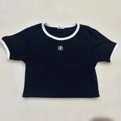 INGNI 半袖リンガーTシャツ ブラック Mサイズ