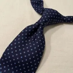 【レア◆EXCLUSIVE◆未使用に近い】鎌倉ドットネクタイ◆品の良いネイビー◆