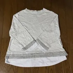CO'sグレー レイヤード風 長袖カットソー