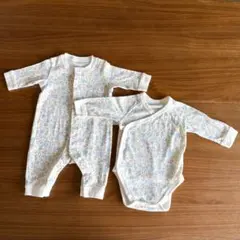 ユニクロ UNIQLO 花柄ロンパース・カバーオールセット