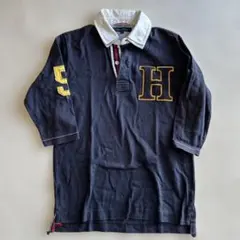 TOMMY HILFIGER ネイビー 7分袖ポロシャツ M