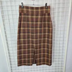 Ray BEAMS チェック柄 タイトスカート ひざ丈 サイズ1