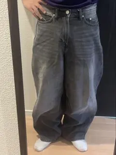 黒バギーデニム