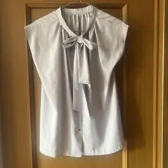 natural coutureフレンチスリーブブラウス ボウタイ
