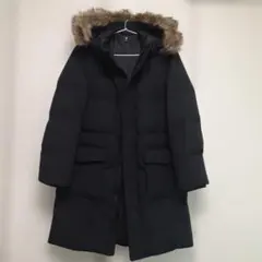 UNIQLO ユニクロ フード付き 中綿 コート 150サイズ 黒