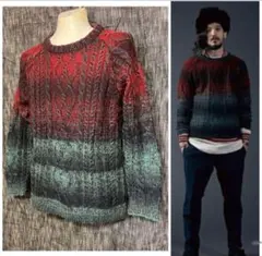 定価49500円 Iroquoisこだわり高級ニットライン　グラデーションニット