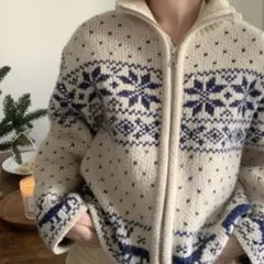 NUGU ノルディックジップカーディガン