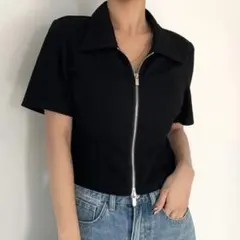 SHEIN ジップアップトップス