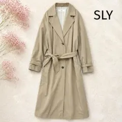 【スライ SLY】トレンチコートロング ベージュ ベルト付き オーバーサイズ F