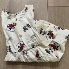 mewoo! ミッキー柄 ノースリーブワンピース レトロ　ディズニー　90