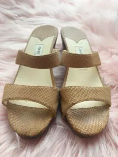 JIMMY CHOO サンダル パイソン型押し ミュールのサムネイル