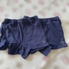 値下げ ネイビー スパッツ 130サイズ ハート装飾