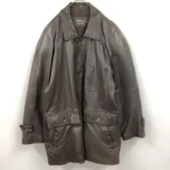 BALMAIN PARIS レザージャケット ブラウン LL - メルカリ