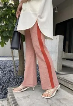 ジャガードニットフレアパンツのサムネイル