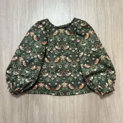 値下げしました⭐︎パフスリーブブラウス120サイズ⭐︎ウィリアムモリス生地使用