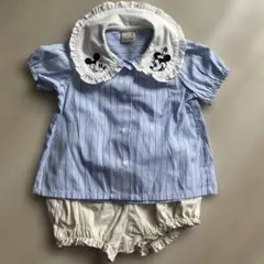 petit main ミッキー刺繍 ベビー服セット