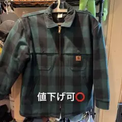 Carhartt ウール混 チェック ジップジャケット フランネルジャケットのサムネイル