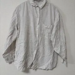 即日発送✨L'EQUIPE ストライプ オーバーサイズシャツ　輸入古着　1点もの