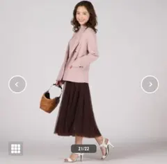 美品⭐️クイーンズコート⭐️セットアイテム:ニットテーラージャケットアンサンブル