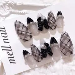 3849 ネイルチップ 量産型 ワンホン フレンチガーリー 韓国 地雷 オーダー