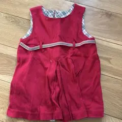 BURBERRY 赤 ノースリーブワンピース 80cm