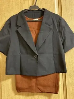 GU テーラードジャケットショートスリーブタンクトップ 2点セット