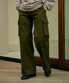 soerte ソエルテ　m47ワイドストレートミリタリーカーゴパンツ