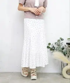 ドット柄 マーメイドスカートのサムネイル
