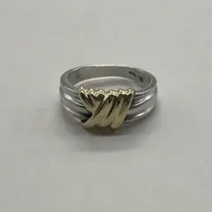 ⭐美品⭐ティファニー グルーブド コンビリング SV925 18KYG 7号