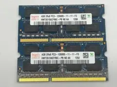 ノートPC用メモリ 4GB×2 (合計8GB) PC3-12800S