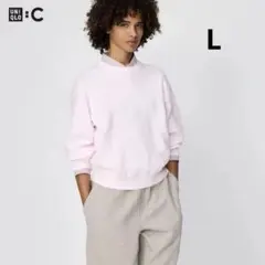 UNIQLO C スムースコットンクルーネックセーター PINK L