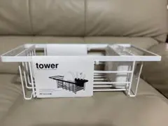 未使用　tower 伸縮水切りワイヤーバスケット ホワイトのサムネイル
