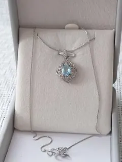 SV925 ブルートパーズ・オーバルカット（5.00ct）ペンダント<0724 