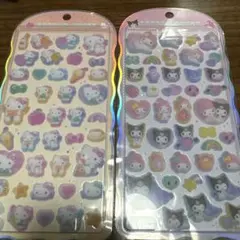 コットンパフィーシール マイメロクロミ・キティー 2枚セット