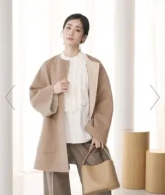 【美品】UNITED ARROWS バイカラー リバー ミドルコート