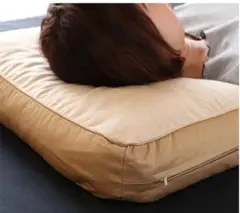 新品★横向きに寝やすいそばがら枕（マクラ まくら　ピロー日本製 硬め 重い高めのサムネイル