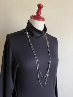 【 匿名配送 】untitled 　アンタイトル　2連　ロングネックレス