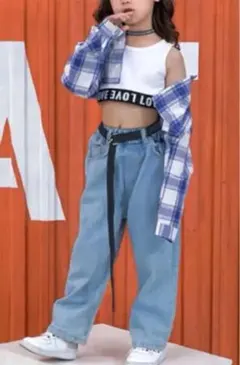 ビックジョンジーンズ ワイドストレートダンス衣装130サイズ新品