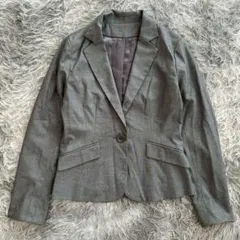 美品✨【duesei】グレー テーラードジャケット シングルボタン S ビジネス