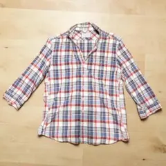 NICOLE CLUB FOR MEN ネルシャツ 七分袖Lsize